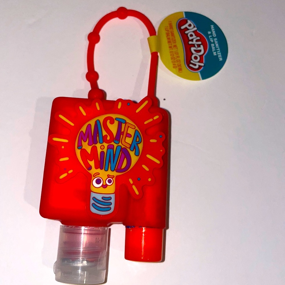 Play dough red carrying case with hand sanitizer and lip balm NWT